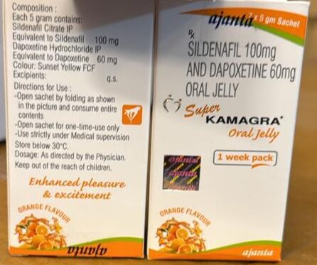 Slidenafil-100mg & Dapoxetine-60mg (kamagra)