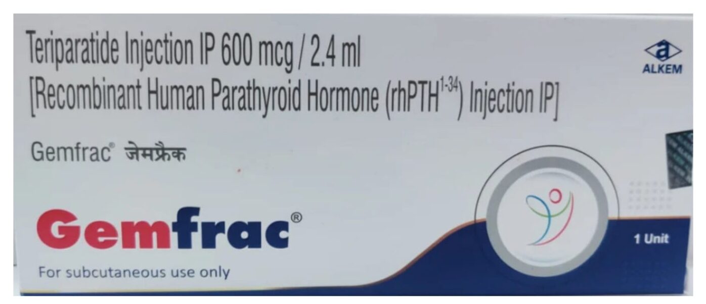 Teriparatide Injection IP 600mcg/2.4ml (GEMFRAC)