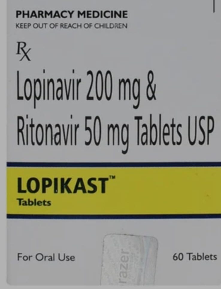 Lopinavir 200mg & Ritonavir 50mg Tablets