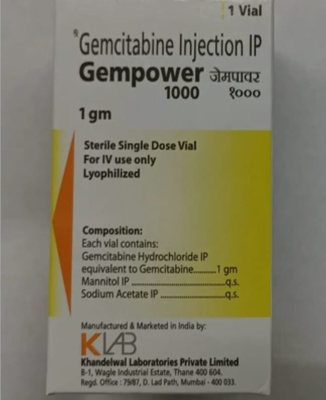 Gemcitabine Injection IP (GEMPOWER 1000)