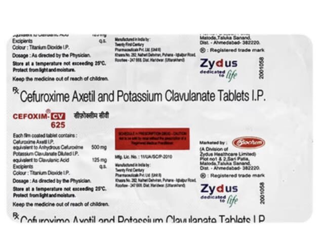 Cefuroxime Axetil and Potassium Clavulanate (ZYDUS)